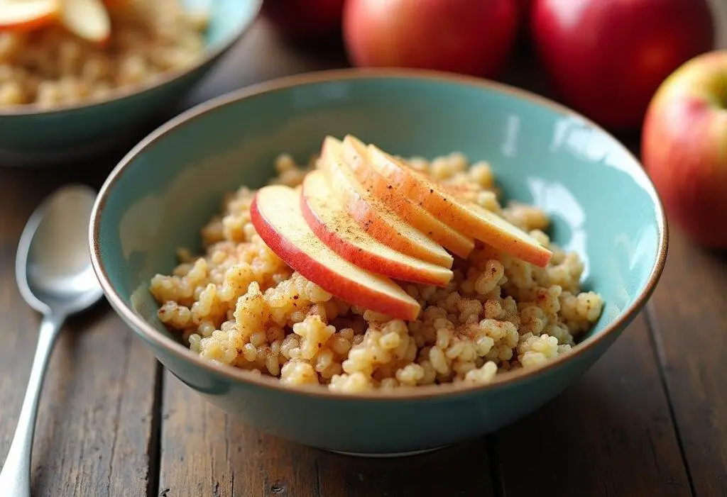 Deliciously styled Apple Cinnamon Quinoa ready to enjoy, perfect for a healthy meal.