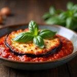 Finished Baked Eggplant Parmesan, golden and delicious, perfect for a comforting meal.