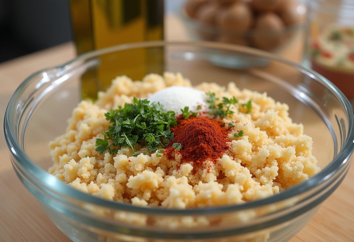 Breadcrumbs mixed with herbs and spices for the Herb-Crusted Cod.