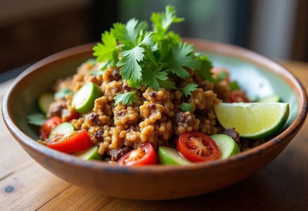 Delicious Vegan Taco Salad with vibrant toppings, perfect for a healthy meal.