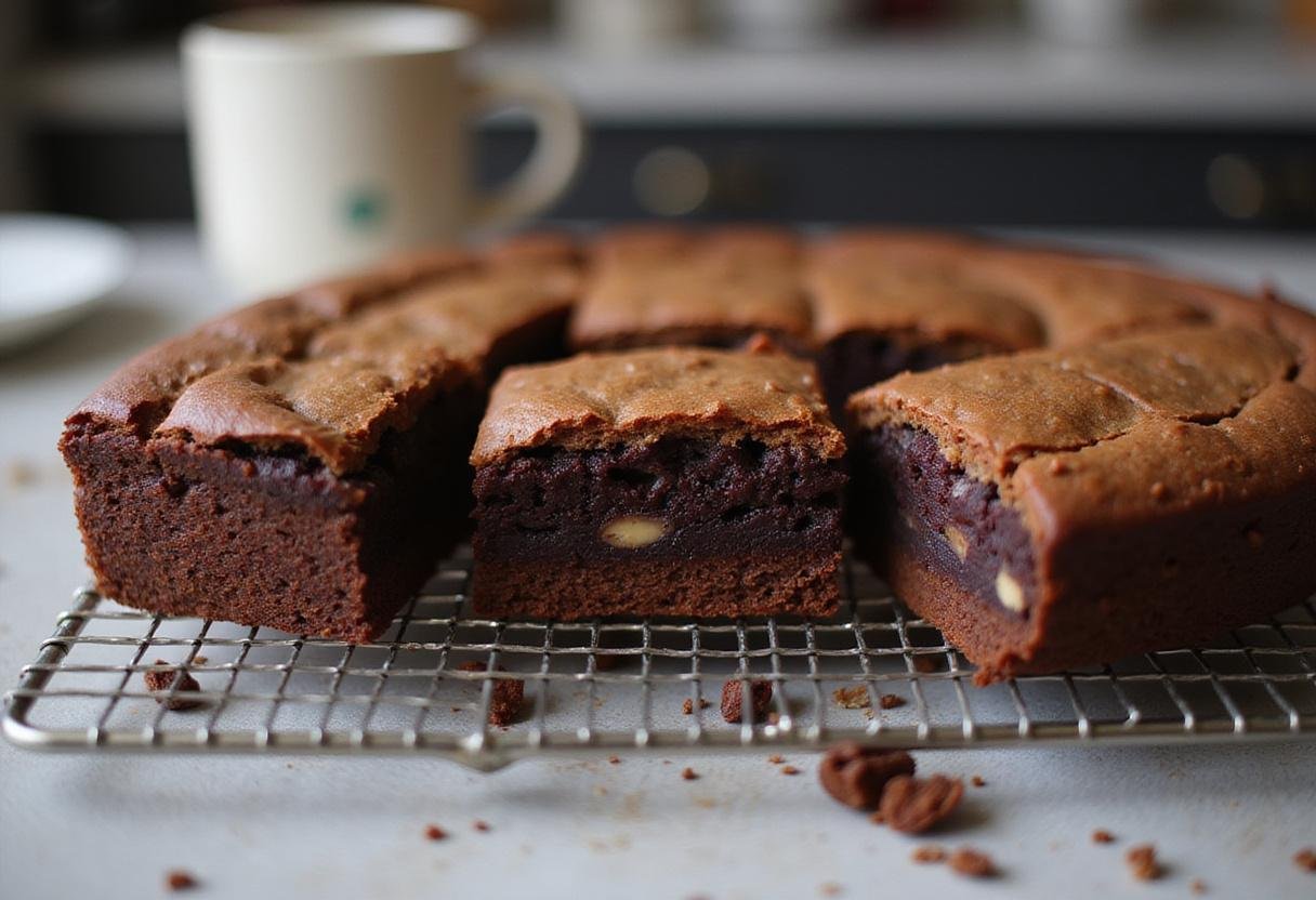 Delicious black bean brownie treats freshly baked, highlighting the rich chocolate flavor and moist texture of this healthy dessert.