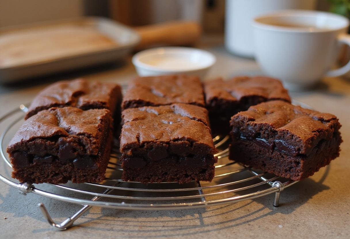 Delicious black bean brownie treats freshly baked, highlighting the rich chocolate flavor and moist texture of this healthy dessert.