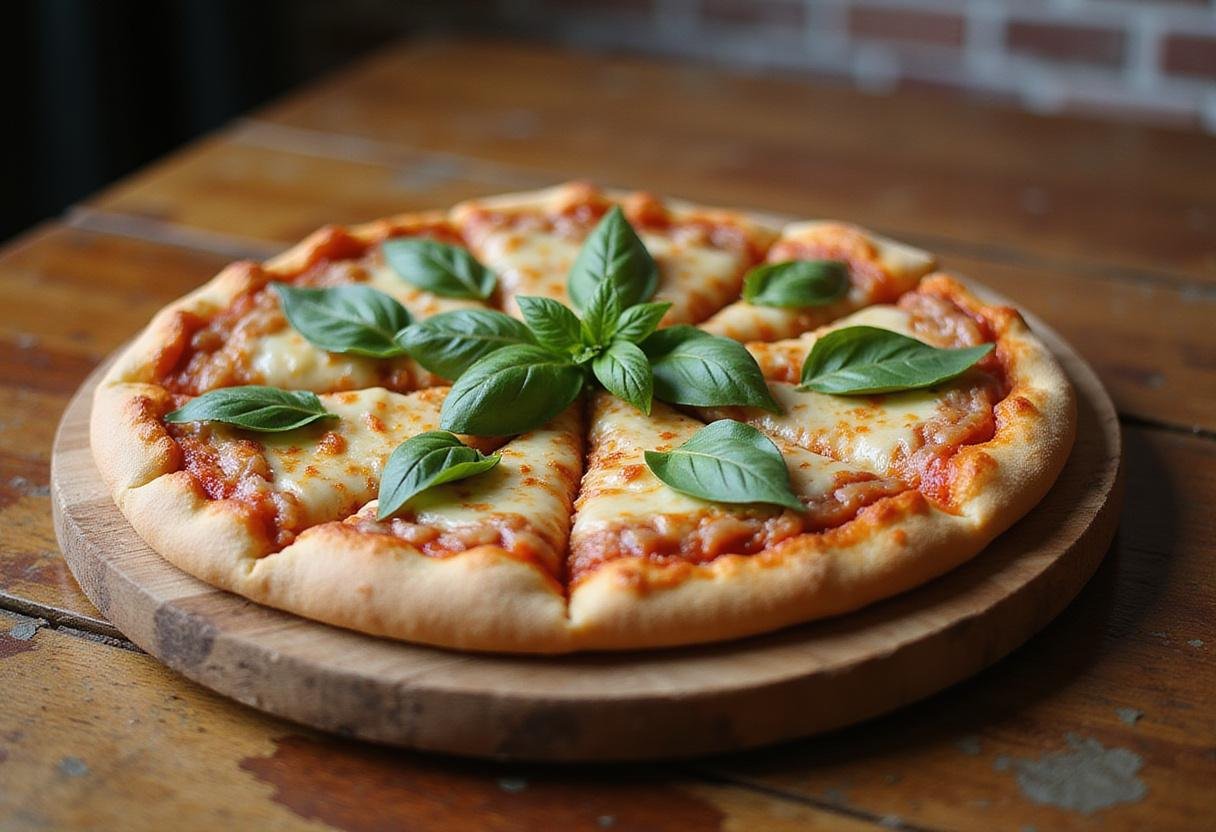 Delicious final result of Bruno's pizza menu with a beautifully baked pizza showcasing fresh ingredients and inviting presentation.