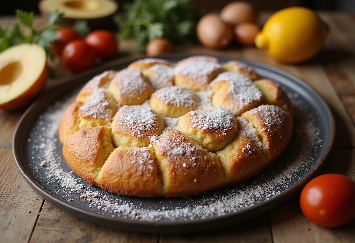 Finished Canned Butter Delight served on a wooden table, capturing the delicious, homestyle essence of this baked treat.