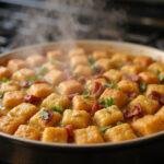 Delicious Chicken Bacon Ranch Tater Tot Casserole ready to be served.