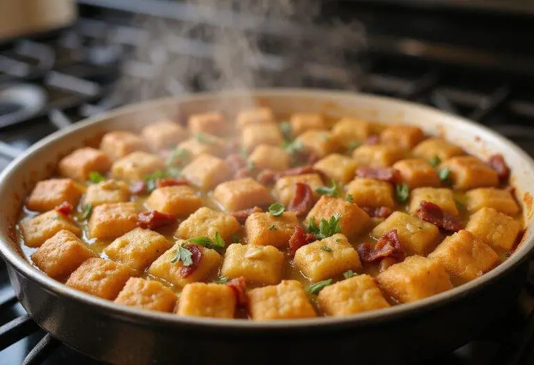 Delicious Chicken Bacon Ranch Tater Tot Casserole ready to be served.