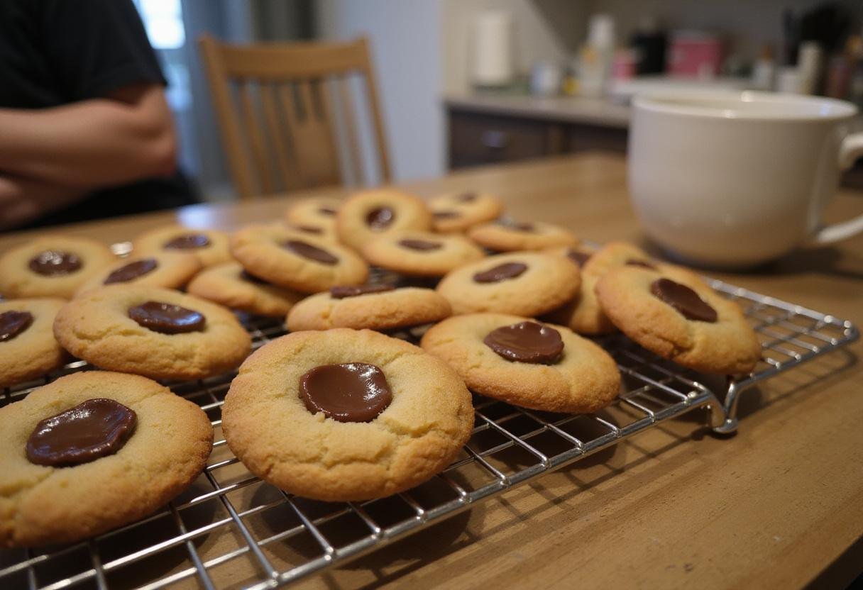 Cooling freshly baked Classic Neighborhood Park Cookies, capturing the iconic Eat n Park taste with warm chocolate centers.