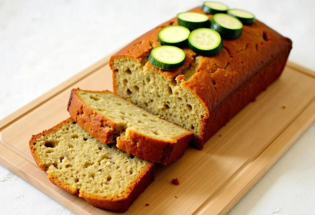 Finished Paleo Zucchini Bread sliced and presented, showcasing a healthy baking alternative.
