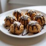 An enticing display of peanut butter rice krispie balls, showcasing the delicious snack perfect for any occasion, highlighting their delightful texture and flavor.