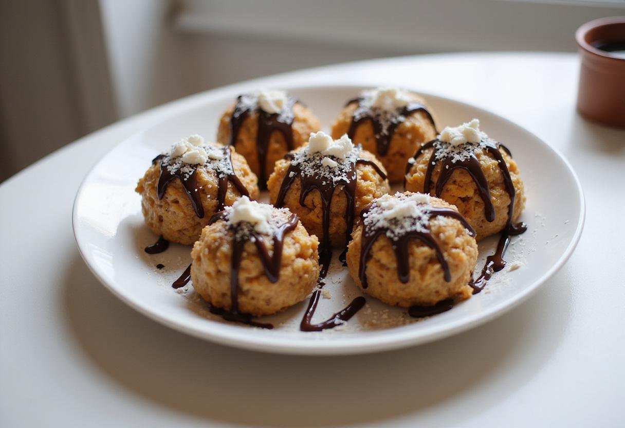 An enticing display of peanut butter rice krispie balls, showcasing the delicious snack perfect for any occasion, highlighting their delightful texture and flavor.