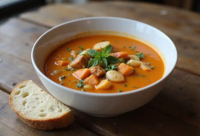 Final presentation of busy day soup recipe showcasing a comforting and quick meal ready to serve.