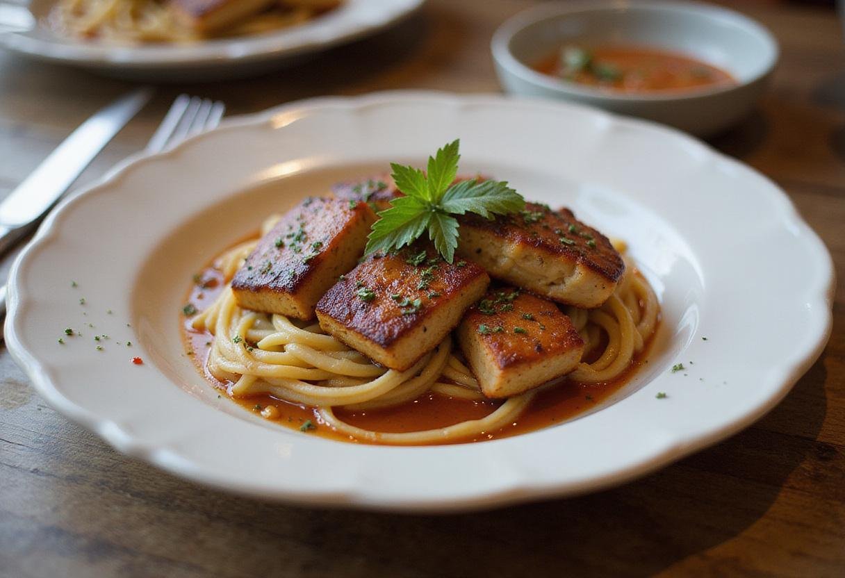 A visually pleasing dish featuring the savory spice substitute, demonstrating the delicious results of using an onion powder alternative in cooking.