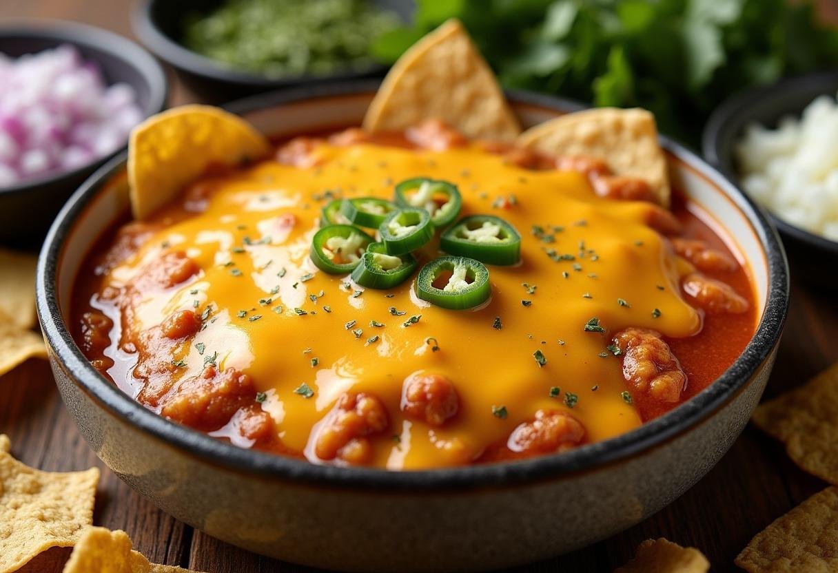 Preparing the base for birria nachos with crispy tortilla chips and fresh toppings for vibrant flavors.