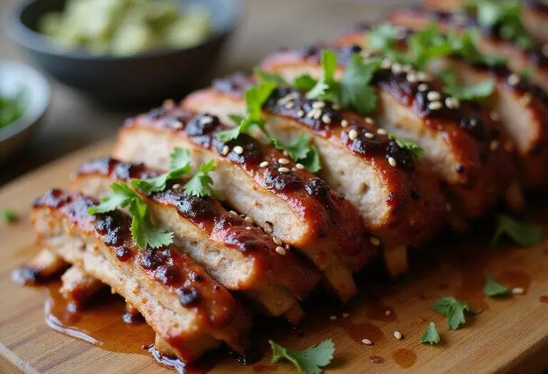Succulent smoked turkey ribs displayed in all their glory, perfect for a Smoked Turkey Rib Feast.