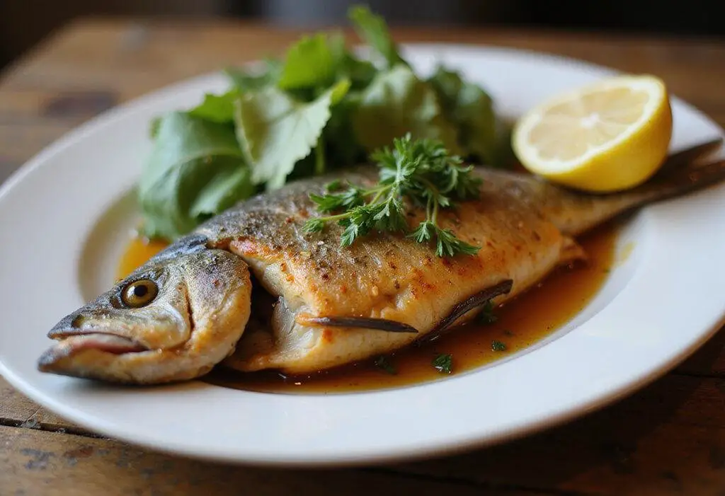 Deliciously plated striper dish, showcasing the flavors and presentation of striper recipes.