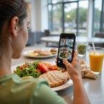 A healthy lunch featuring vegetables, lean protein, and whole grains, served on a plate in a bright setting, illustrating high-focus meals without energy crashes.
