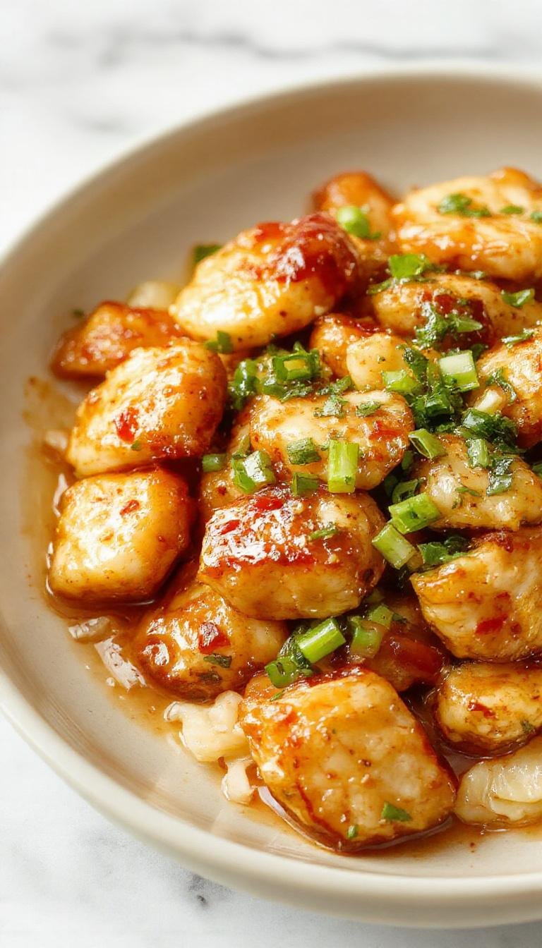 A vibrant plate of Better-Than-Takeout Honey Garlic Chicken Stir-Fry featuring crispy chicken pieces, colorful vegetables, and a glossy honey glaze.