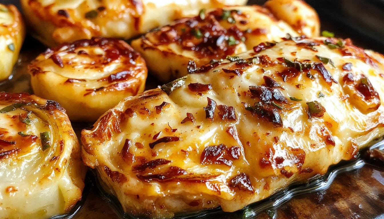 Thick slices of vibrant green cabbage arranged on a white ceramic plate, roasted to perfection with slightly crispy edges and a hint of caramelization, topped with browned garlic pieces and drizzled with olive oil.