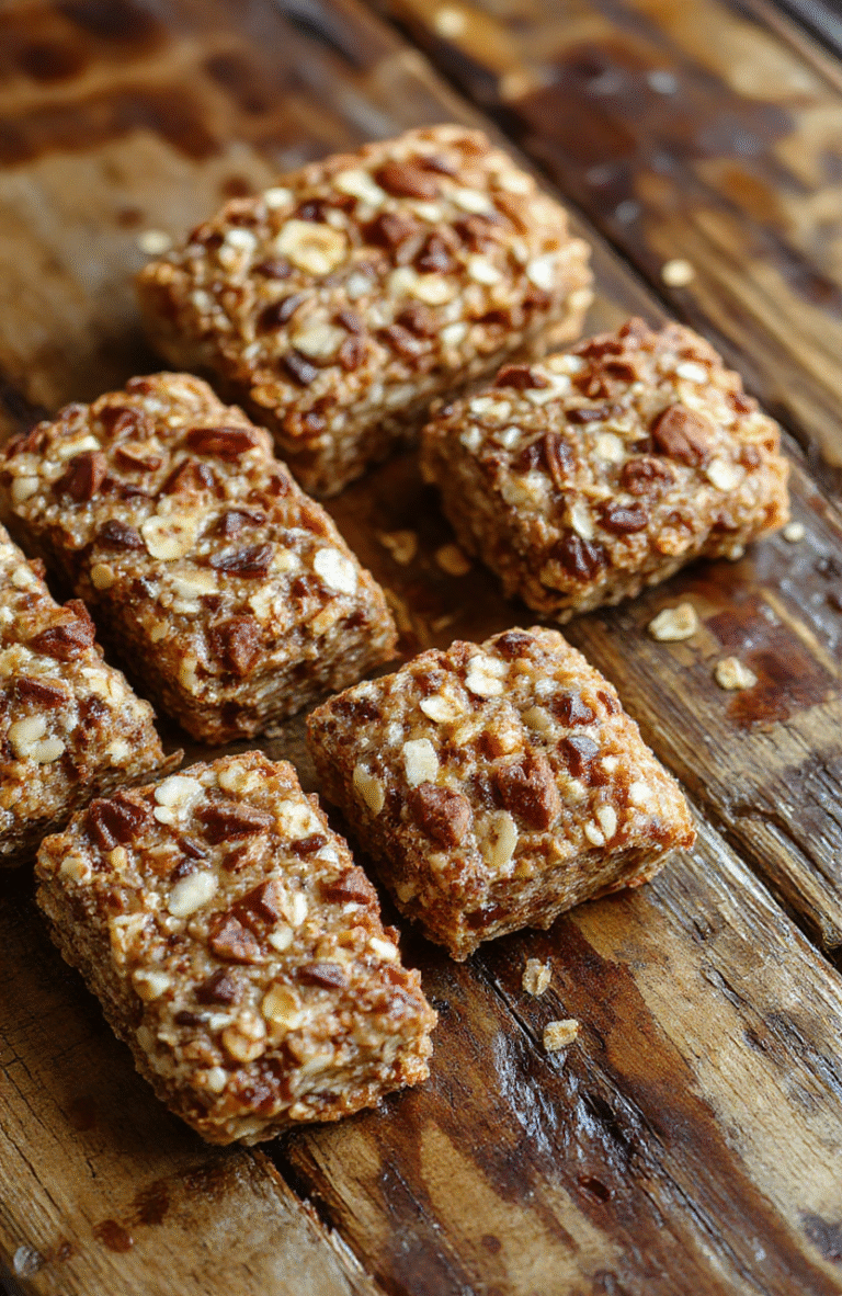 Colorful banana oatmeal bars arranged on a rustic wooden surface, showcasing golden-brown crust with visible oats and banana slices, garnished with fresh banana and sprinkled with oats, styled with soft natural lighting and subtle shadows for an appetizing look
