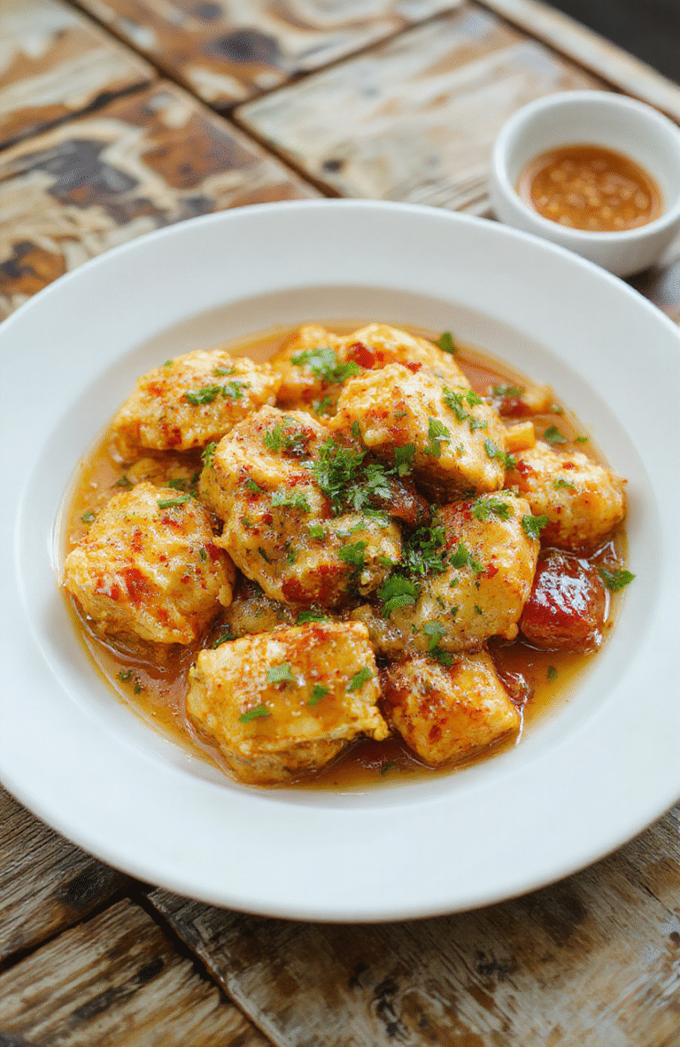 A vibrant plate of homemade butter chicken featuring tender chicken pieces coated in a rich, creamy tomato sauce, garnished with fresh cilantro, served alongside steamed basmati rice on a rustic wooden table with natural light illuminating the dish.