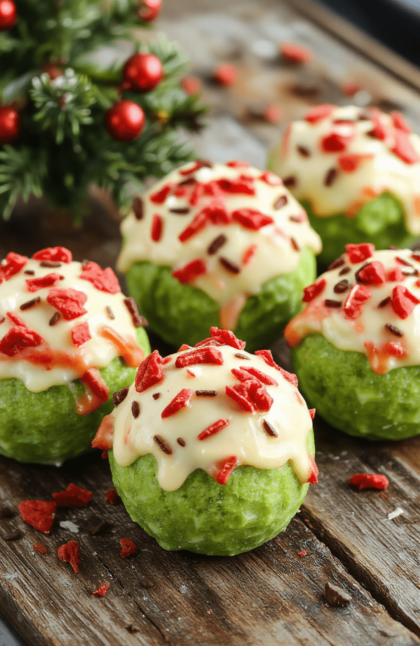 Colorful Christmas tree-shaped cake truffles decorated with green icing and sprinkles on a festive plate, with a blurred holiday background, bright and inviting, showcasing the textured cake balls with glossy icing and vibrant decorations.