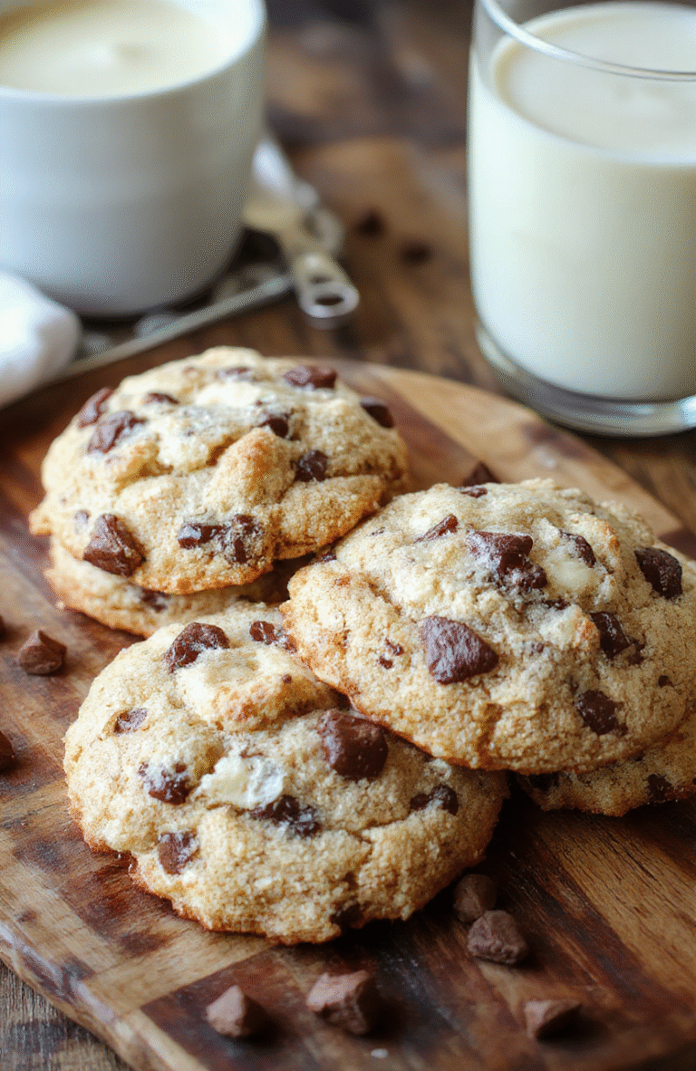 A close-up of crumble-topped coffee cake cookies arranged on a rustic wooden plate, showcasing golden-brown crust and crumb topping, with a mug of coffee in the background, soft natural light highlighting the textures and inviting appearance.