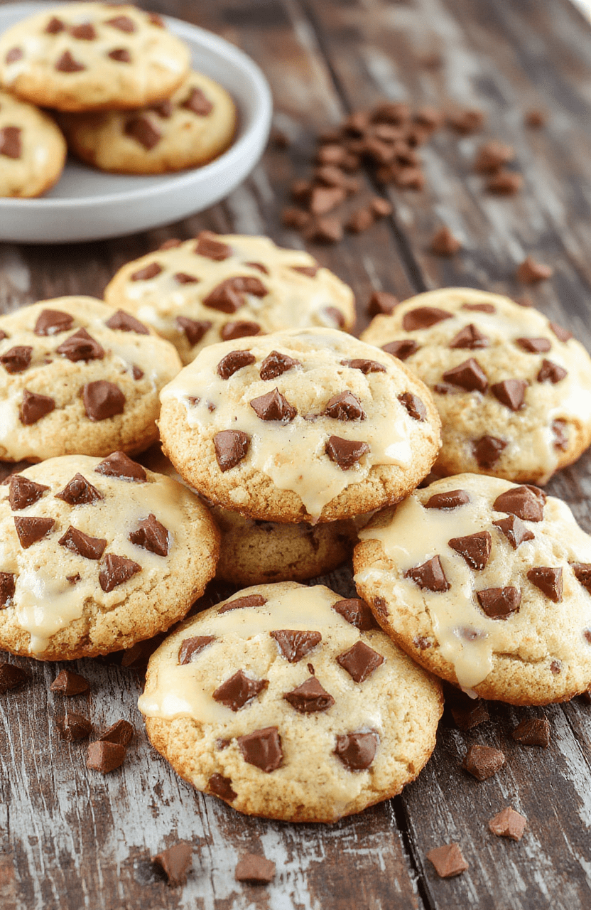 Golden-brown coffee cake cookies with crumbly topping, arranged on a rustic plate with a cinnamon-sugar dusting, styled with a warm autumn backdrop, vibrant colors, inviting textures, and a cozy holiday vibe.