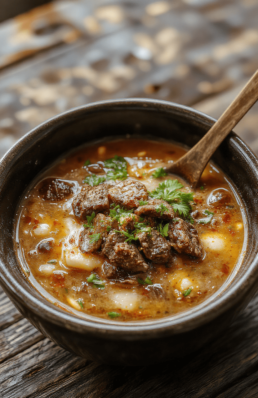 A bowl of steaming beef ramen noodles with tender beef slices, soft-boiled eggs, green onions, and broth, presented on a rustic wooden table with chopsticks and a spoon, vibrant colors highlighting the textures of the noodles, meat, and garnishes, styled casually for an inviting feel.