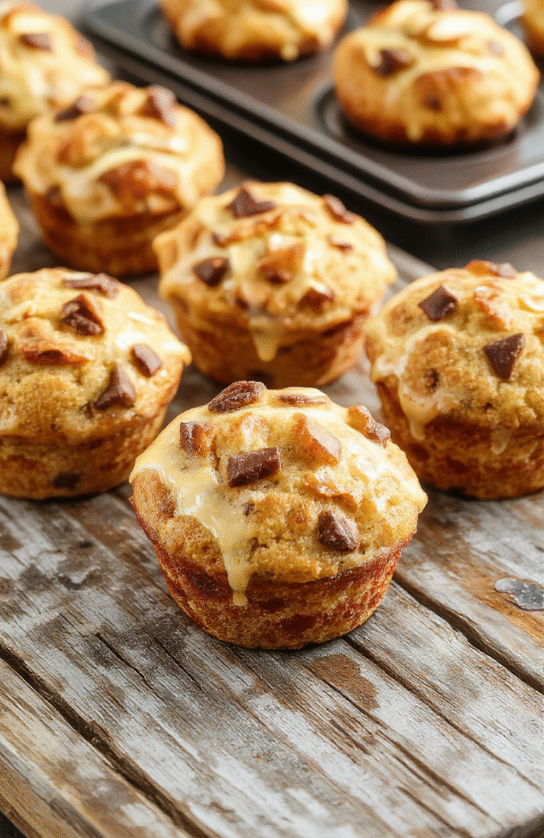 Colorful mini muffins arranged on a white plate, with golden crispy tops, soft inside, surrounded by fresh ingredients like blueberries and bananas, styled casually on a wooden surface with natural lighting.