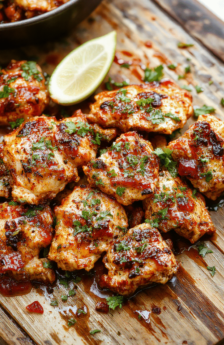 Colorful chicken fajitas featuring sliced grilled chicken, vibrant bell peppers, and onions arranged on a rustic plate, with a side of fresh lime wedges and cilantro, garnished with melted cheese, showcasing a mix of textures and bold colors, styled simply for a casual setting.