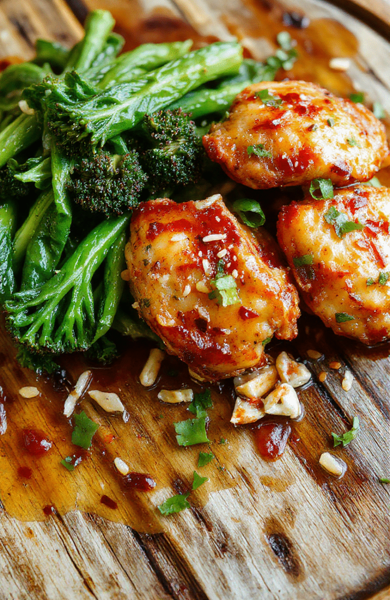 Colorful sesame chicken served on a white plate, garnished with sesame seeds and chopped green onions, with a glossy sauce coating the tender pieces, arranged neatly for an appealing presentation.