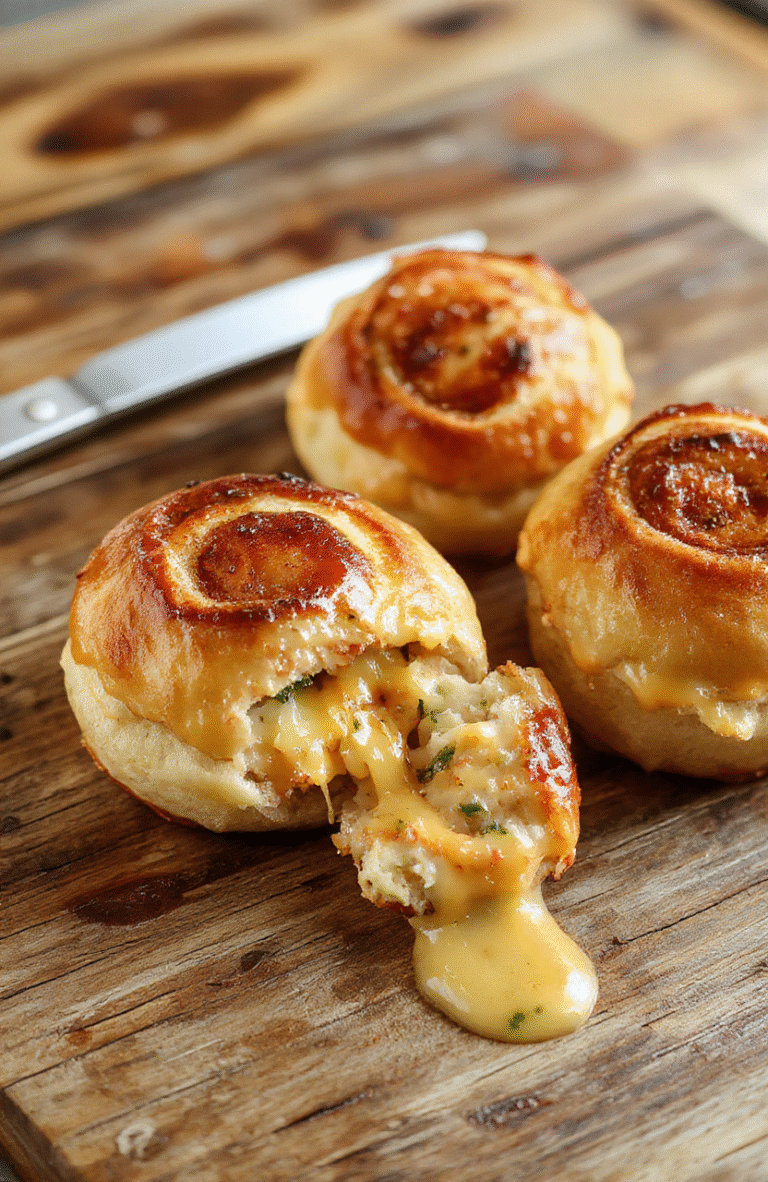 Colorful mini grilled cheese sandwiches with melted golden cheese filling on soft Hawaiian rolls, arranged neatly on a rustic wooden platter, with crispy edges and a gooey, inviting appearance, styled simply with a sprinkle of chopped herbs.