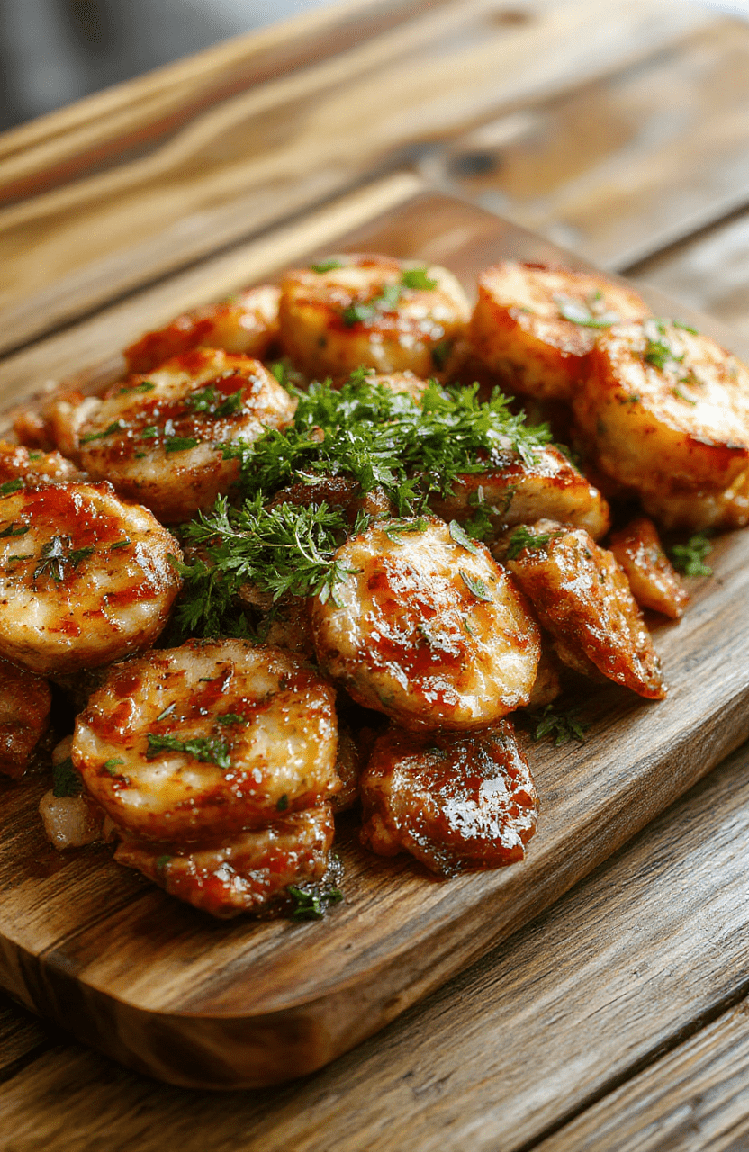 Colorful sheet pan of Lemon Garlic Salmon with roasted broccoli and cherry tomatoes, garnished with fresh parsley, served with fluffy white rice on the side, on a rustic wooden board, natural daylight, soft shadows.