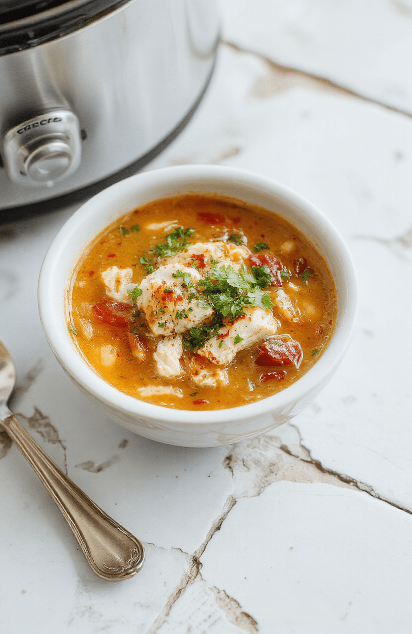 A steaming bowl of hearty chicken tortilla soup surrounded by fresh toppings: shredded cheese, avocado slices, lime wedges, and cilantro, served in a rustic ceramic bowl on a wooden table with soft natural light and shallow depth of field.