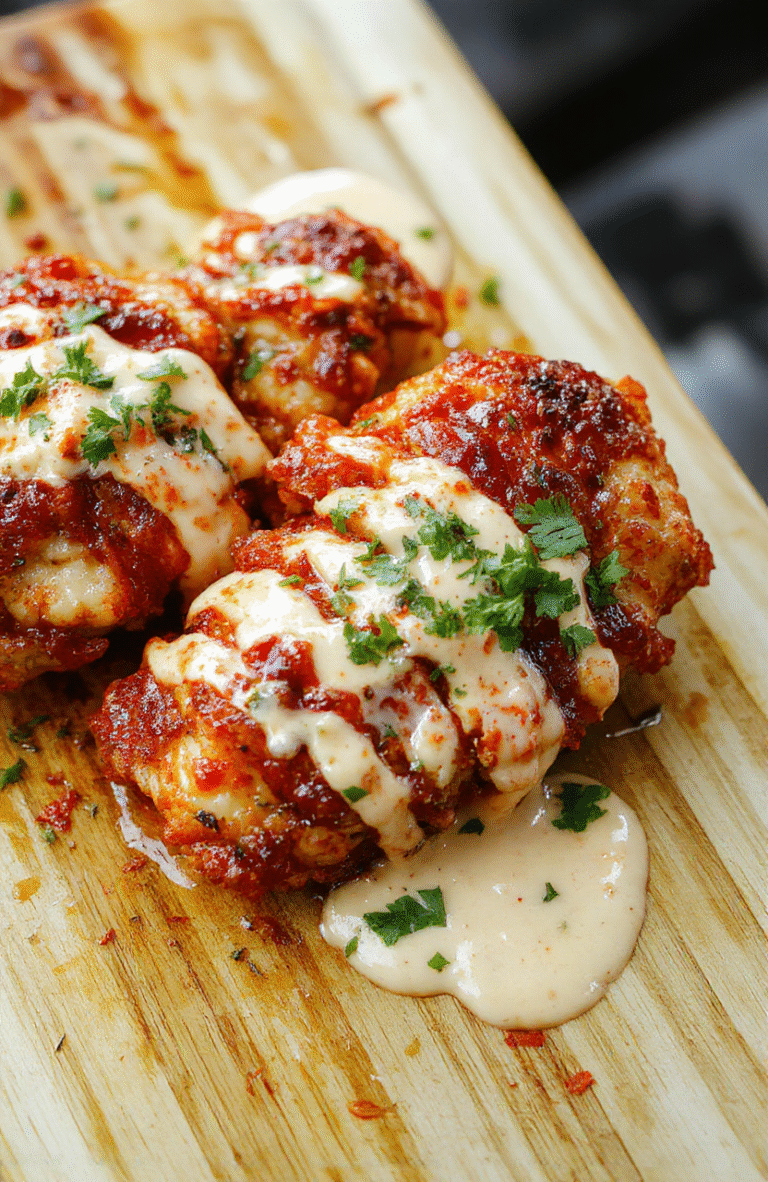 Sizzling grilled chicken thighs with charred edges, glazed in a vibrant yellow ají amarillo and huacatay cream sauce, served atop a bed of fragrant cilantro-lime rice with pickled red onions and sliced avocado on a rustic wooden board.
