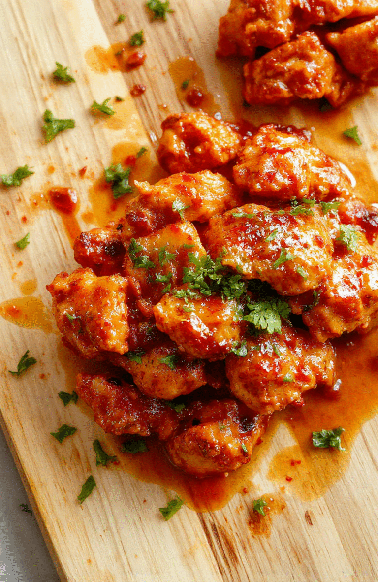 A sizzling cast-iron skillet-centered dish of golden-brown chicken pieces in rich, creamy orange-tinted butter curry sauce with visible red onion slices, green bell pepper chunks, and fresh cilantro garnish, served alongside fluffy basmati rice on a rustic wooden board, natural daylight, soft shadows, vibrant colors.